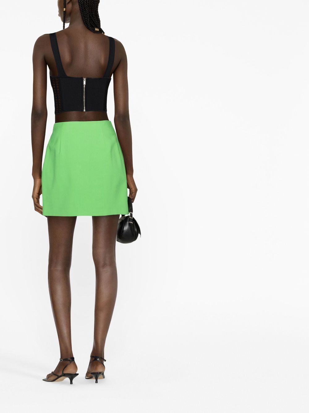 Shop The Andamane Side-slit Miniskirt In Green