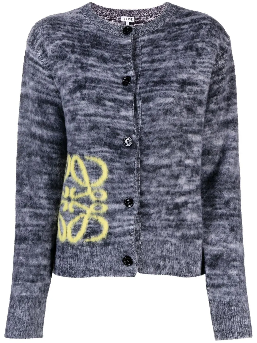 

LOEWE logo-intarsia cardigan - Black