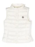 Moncler Enfant logo-patch goose-down gilet - White