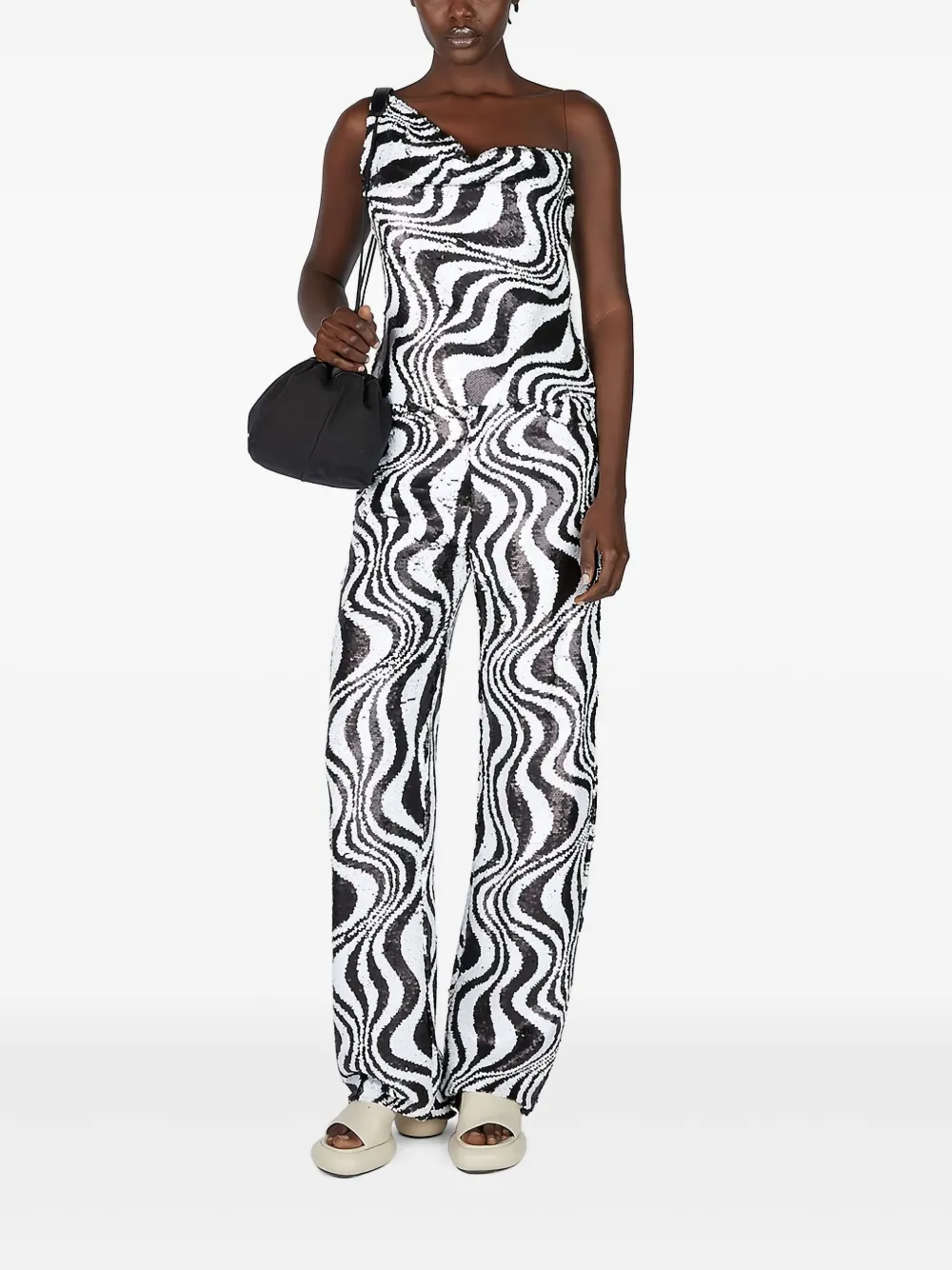Simon Miller Sequin Turvy Top In Zebra In White