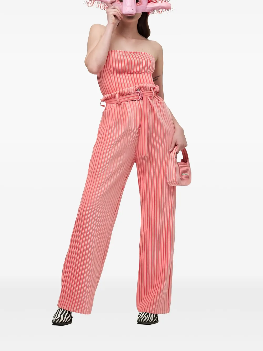 Simon Miller Broek met ceintuur - Roze