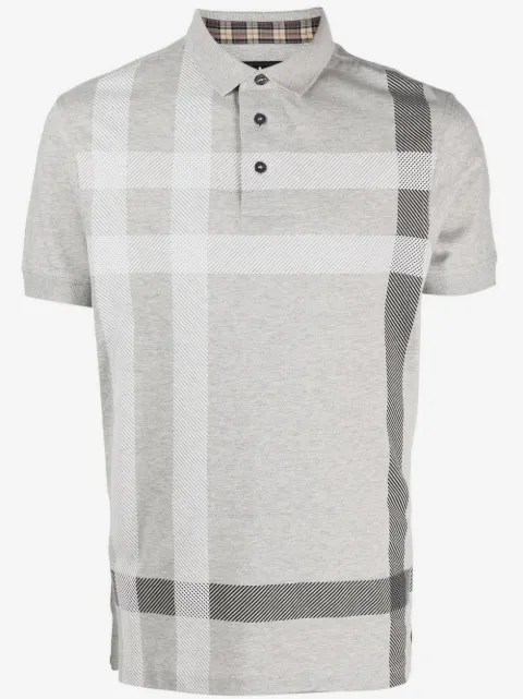 Barbour checked polo shirt