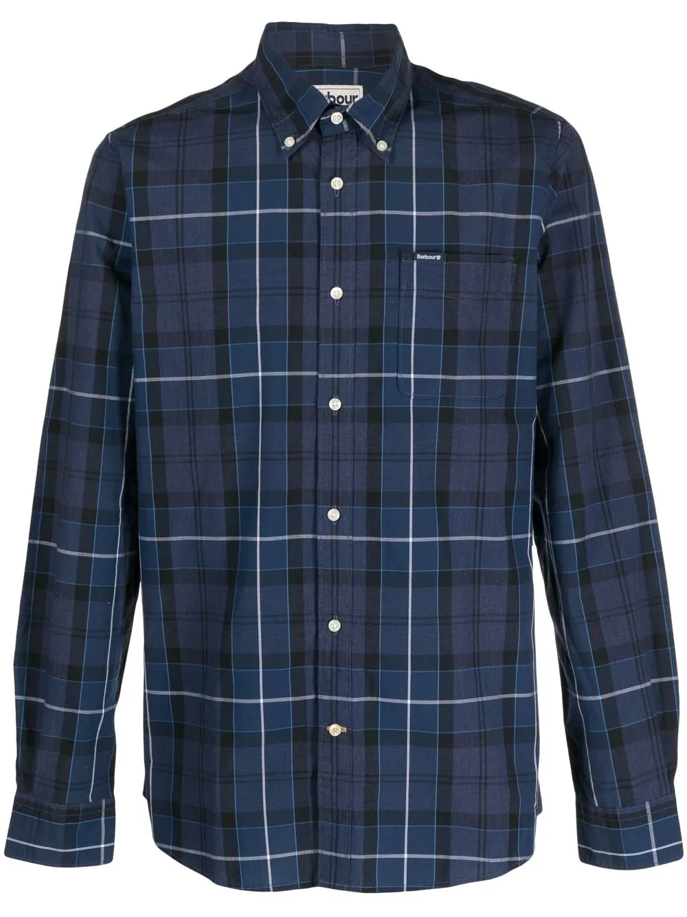 

Barbour long-sleeve plaid cotton shirt - Blue