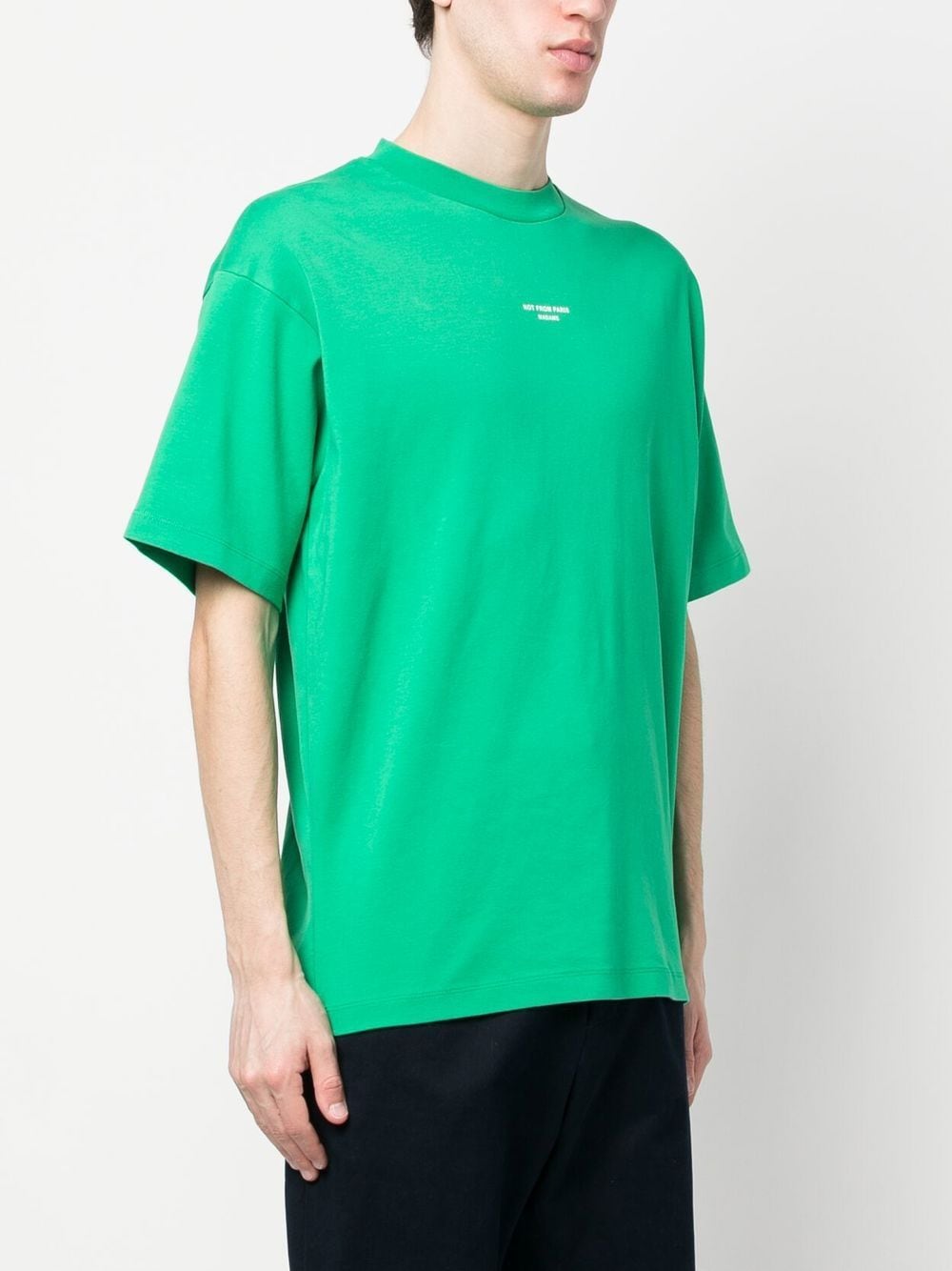 Shop Drôle De Monsieur Logo-print T-shirt In Green