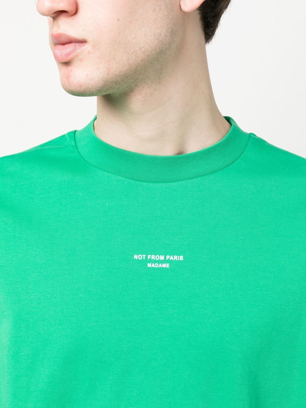 Shop Drôle De Monsieur Logo-print T-shirt In Green