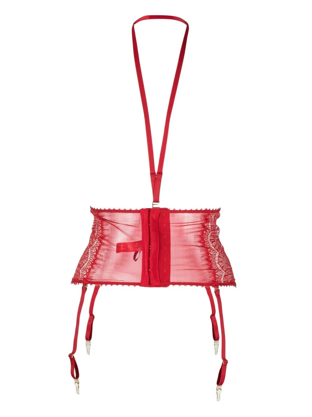 Maison Close Gehaakte bretels - Rood