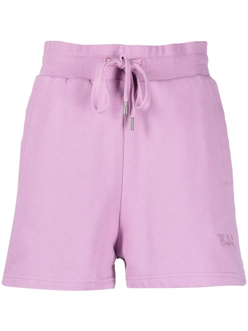 

Woolrich embroidered-logo cotton shorts - Pink