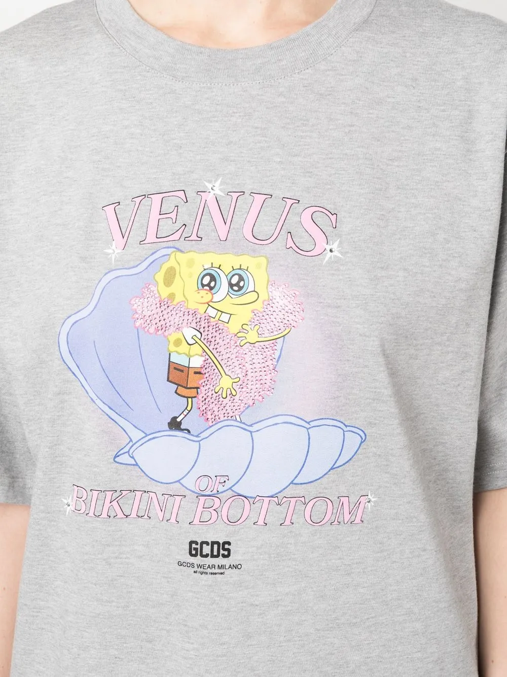 Gcds Venus Capsule Spongebob T-shirt In Grau