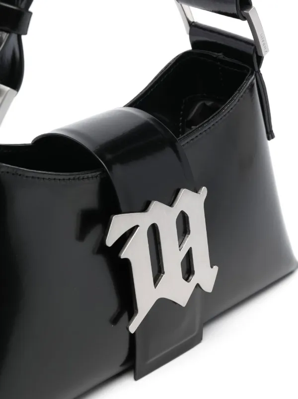MISBHV Small Leather Shoulder Bag | Black | FARFETCH IL