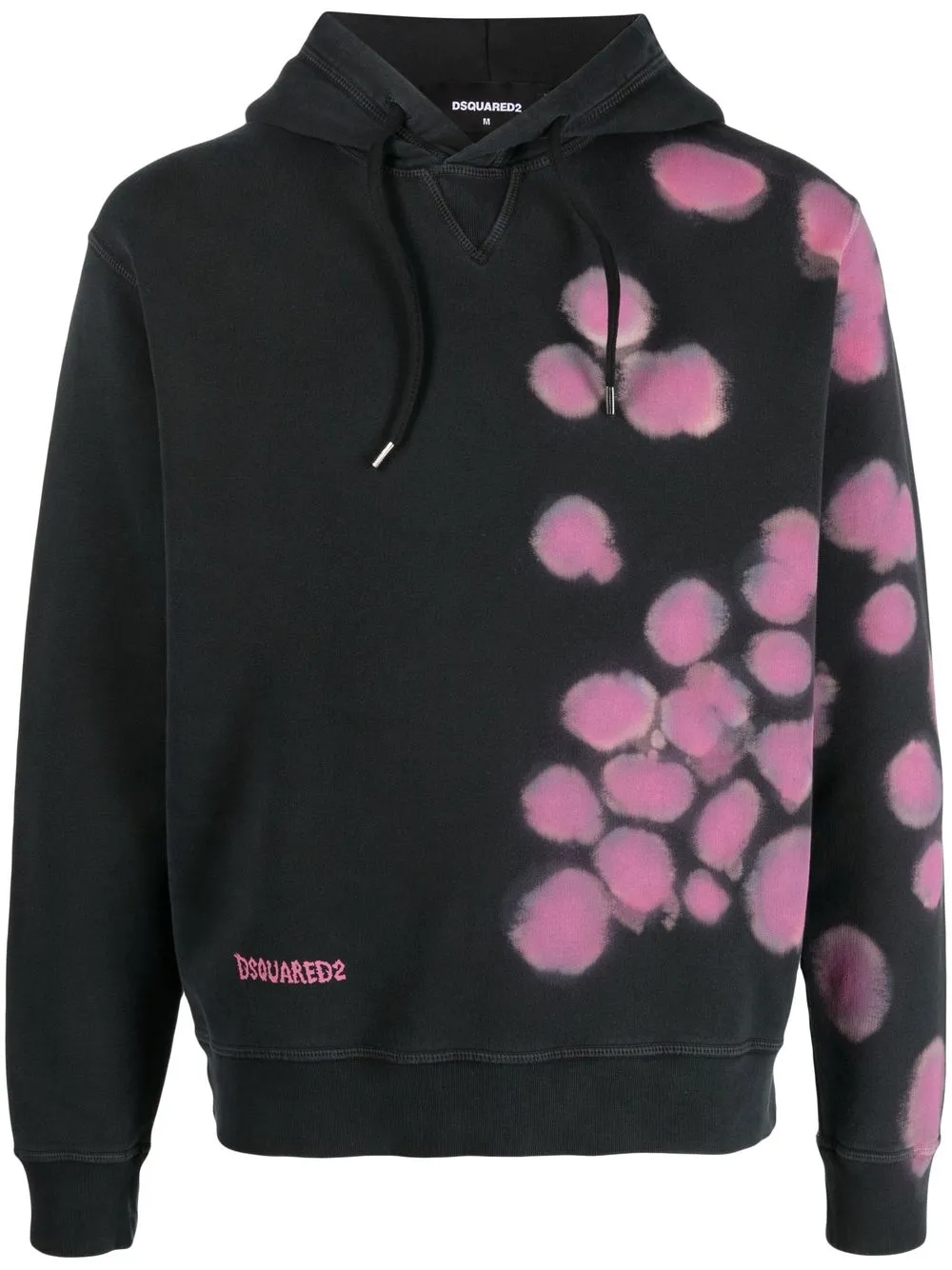 

Dsquared2 dye-print cotton hoodie - Black