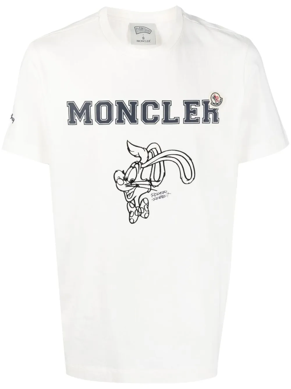 

Moncler logo print T-shirt - White