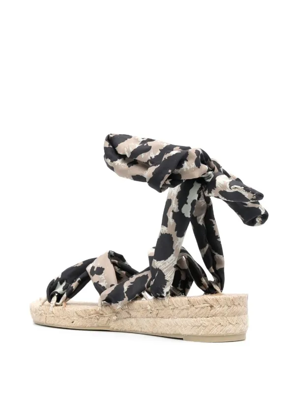 Leopard print espadrille online sandals