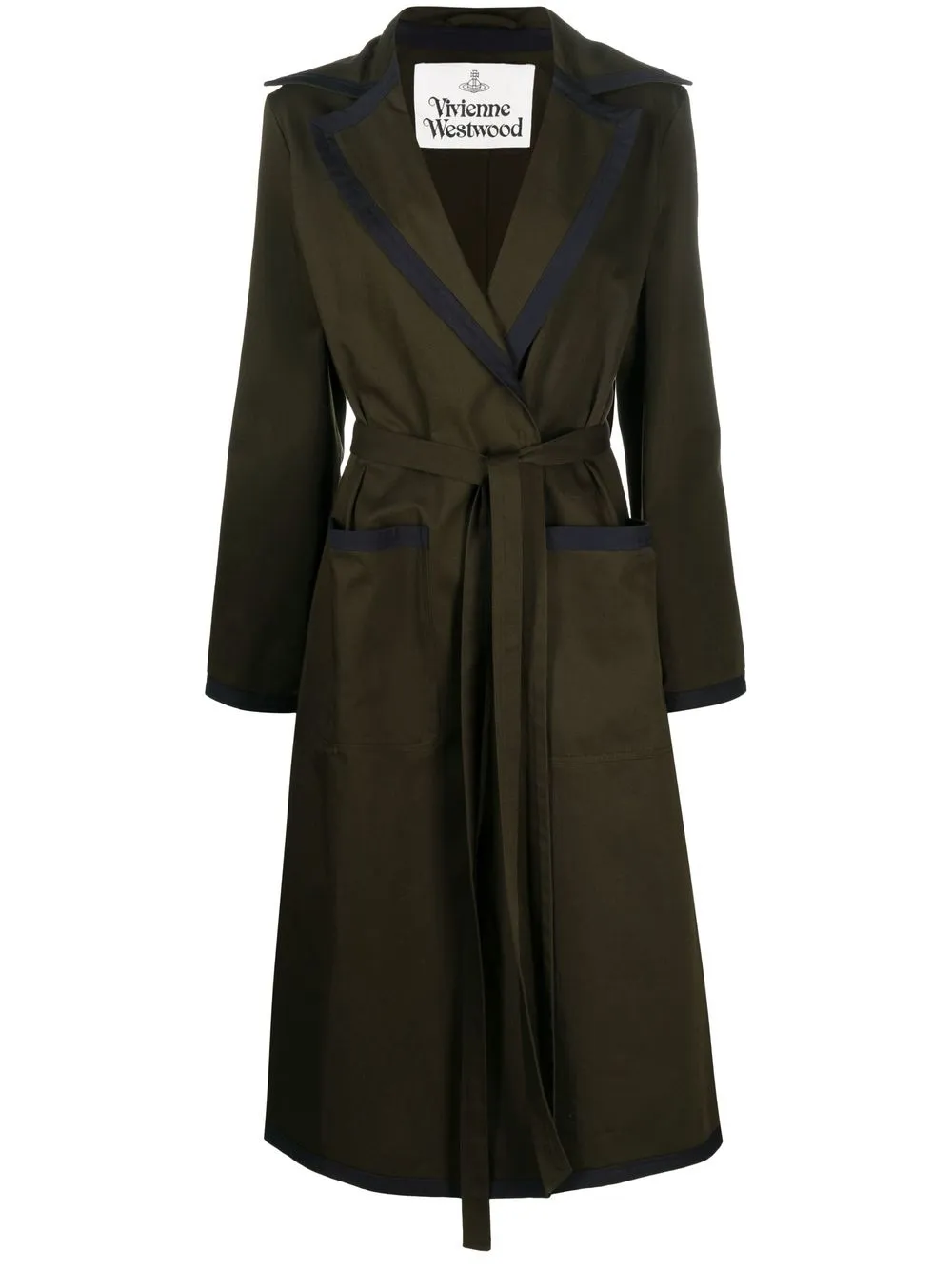 

Vivienne Westwood abrigo con lazo en la cintura - Verde