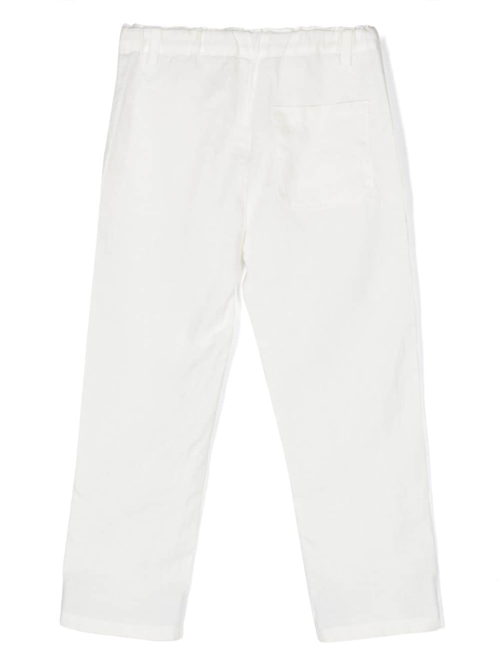 Zhoe & Tobiah drawstring-waistband linen trousers - Beige