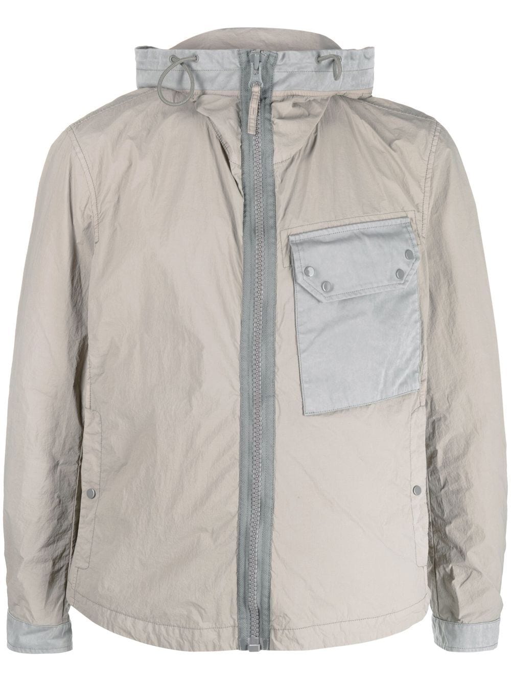 Ten C Zipped-up Chest-pocket Jacket In Neutrals