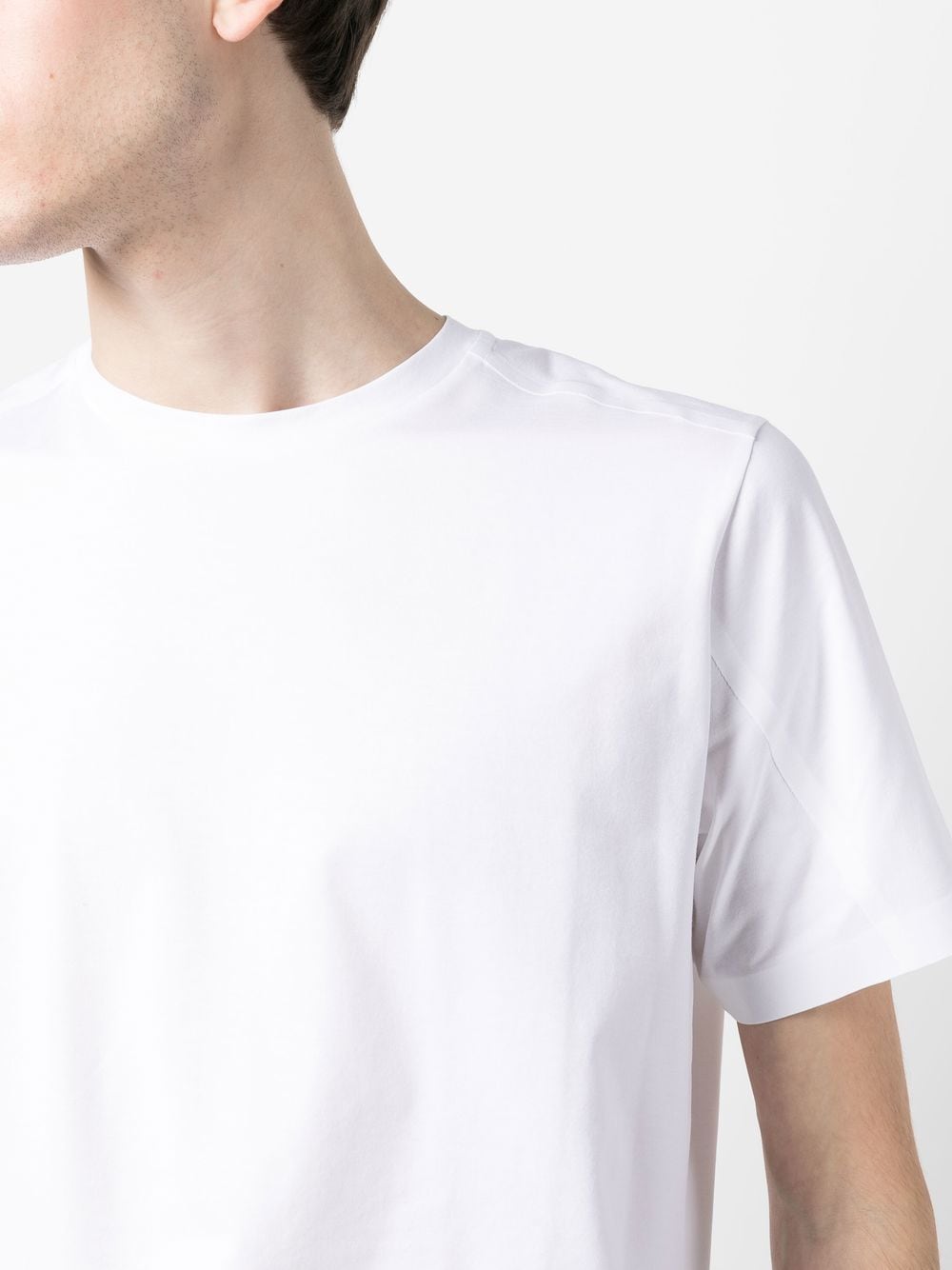 Shop Herno Shortsleeved Crew Neck T-shirt In White