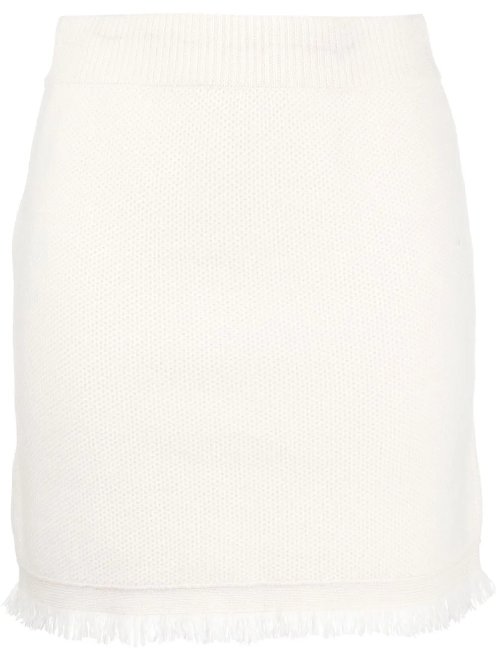 

Lisa Yang cashmere fringe-detail skirt - White