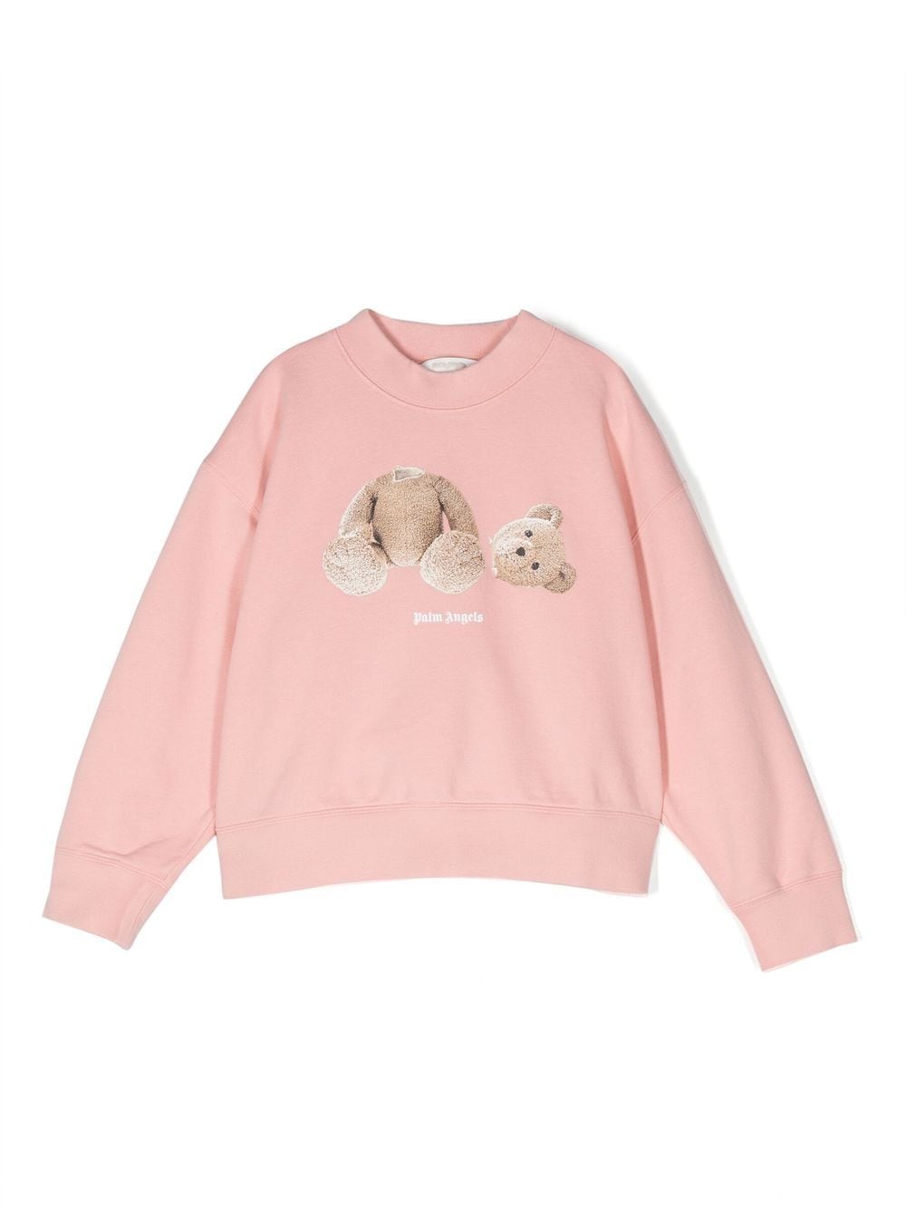 Palm Angels Kids' Graphic-print Sweatshirt In Pink