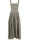 Tory Burch floral-print flared dress - Neutrals