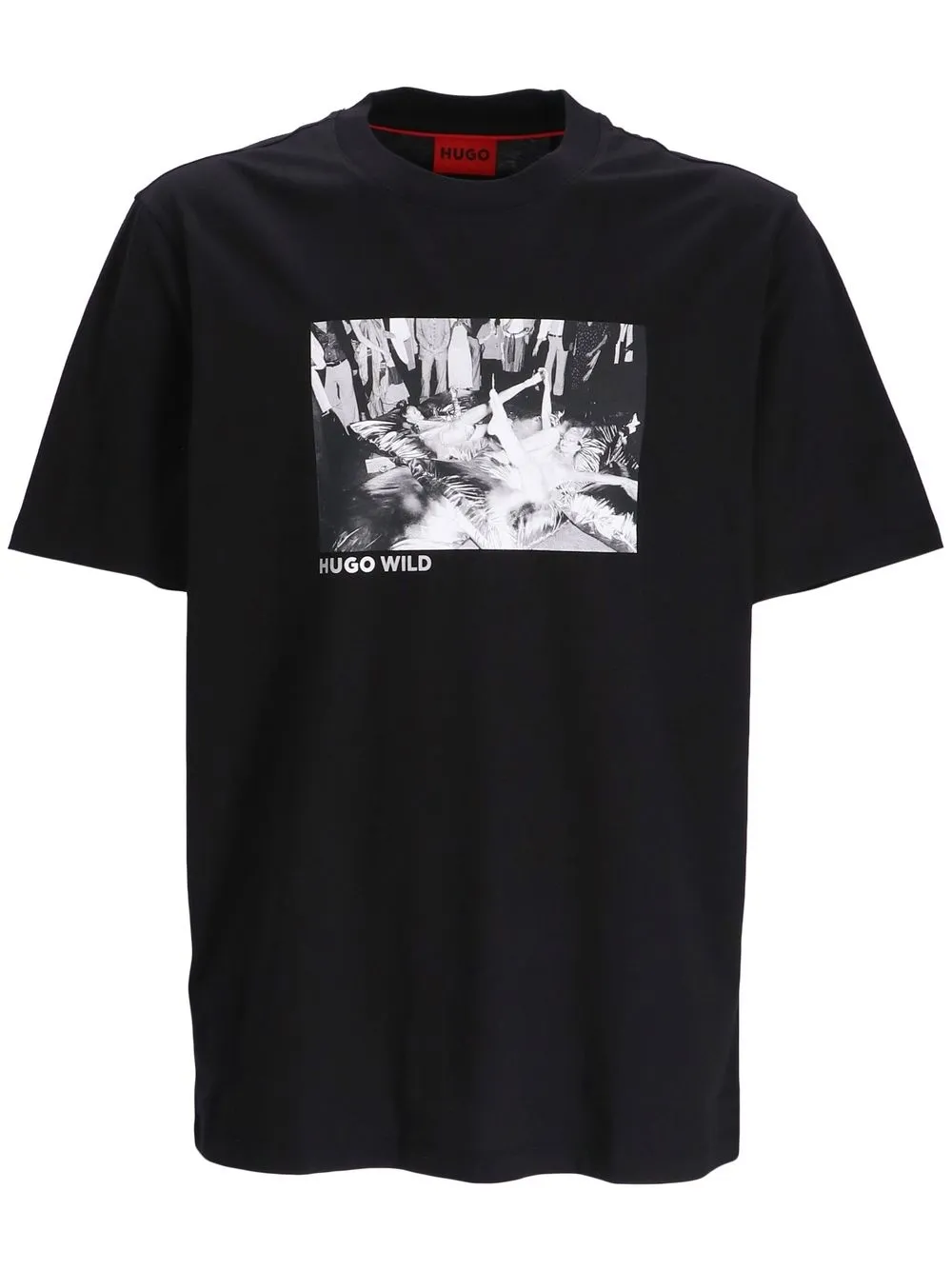 

HUGO playera manga corta con estampado gráfico - Negro