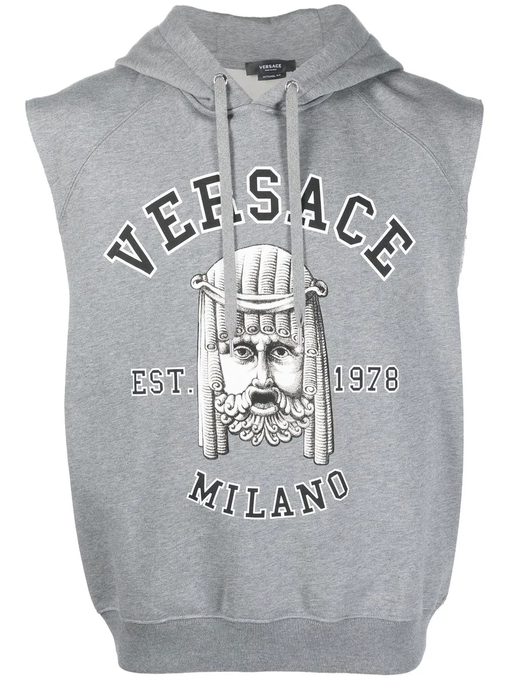 

Versace cut-out sleeveless hoodie - Grey
