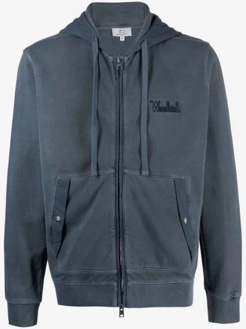Woolrich embroidered-logo cotton hoodie