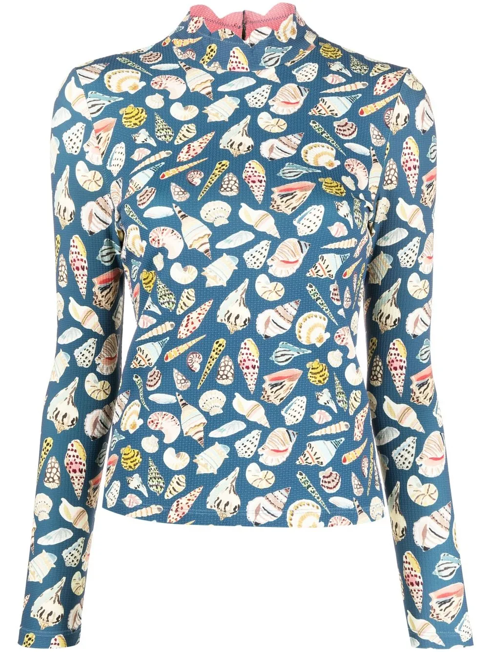 

Marysia graphic-print long-sleeve T-shirt - Blue