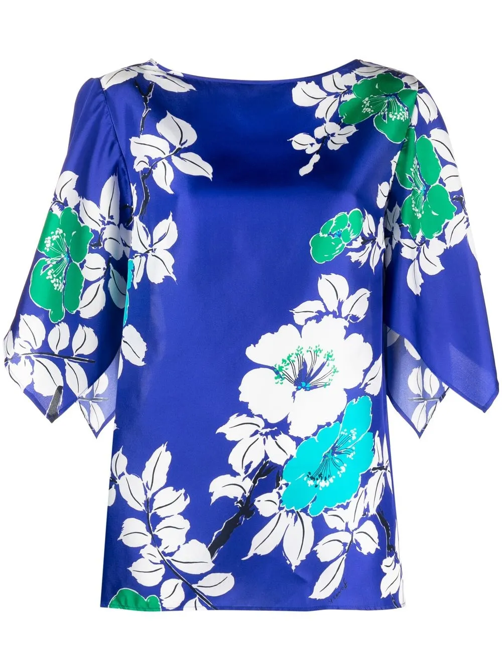 

P.A.R.O.S.H. blusa con estampado floral - Azul