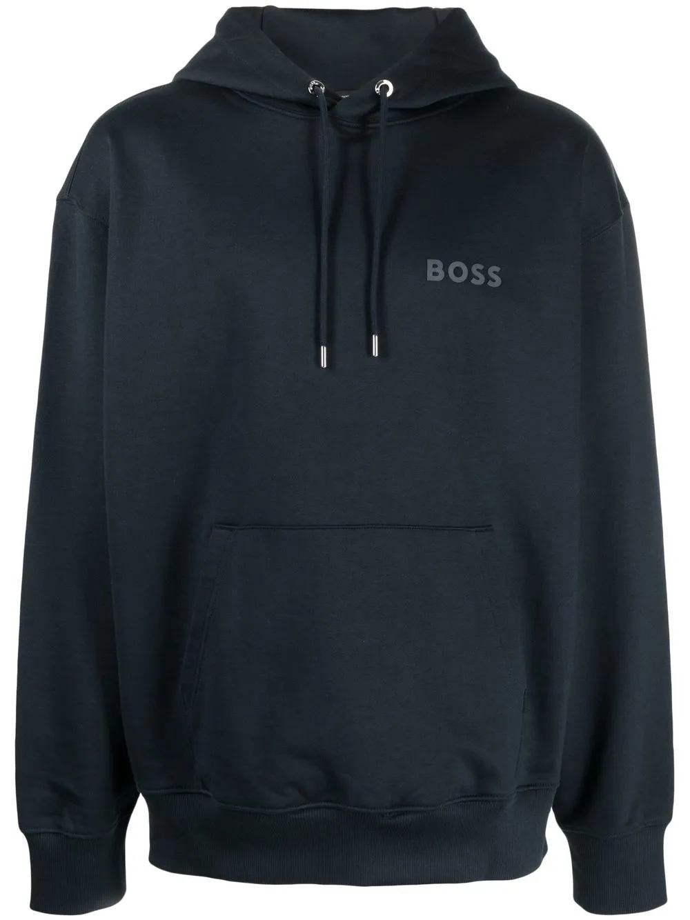 

BOSS logo-print drawstring hoodie - Blue