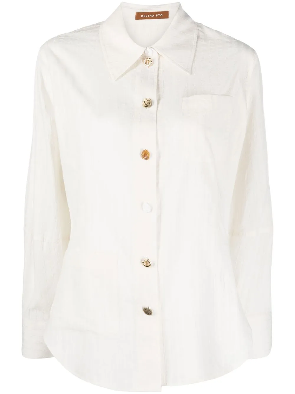 

Rejina Pyo striped cotton shirt - Neutrals