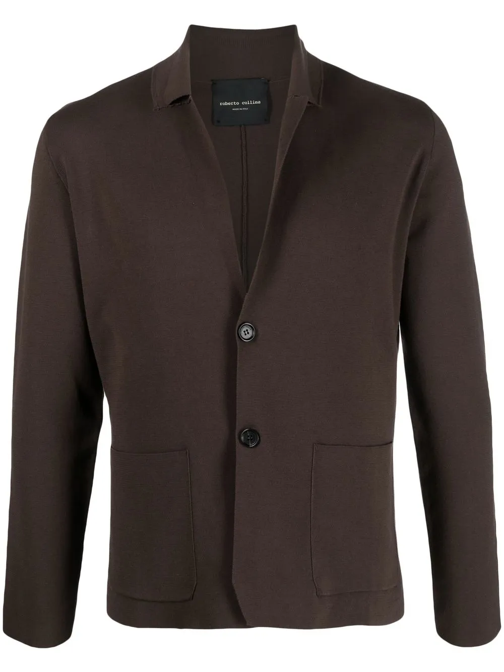 

Roberto Collina single-breasted cotton blazer - Brown