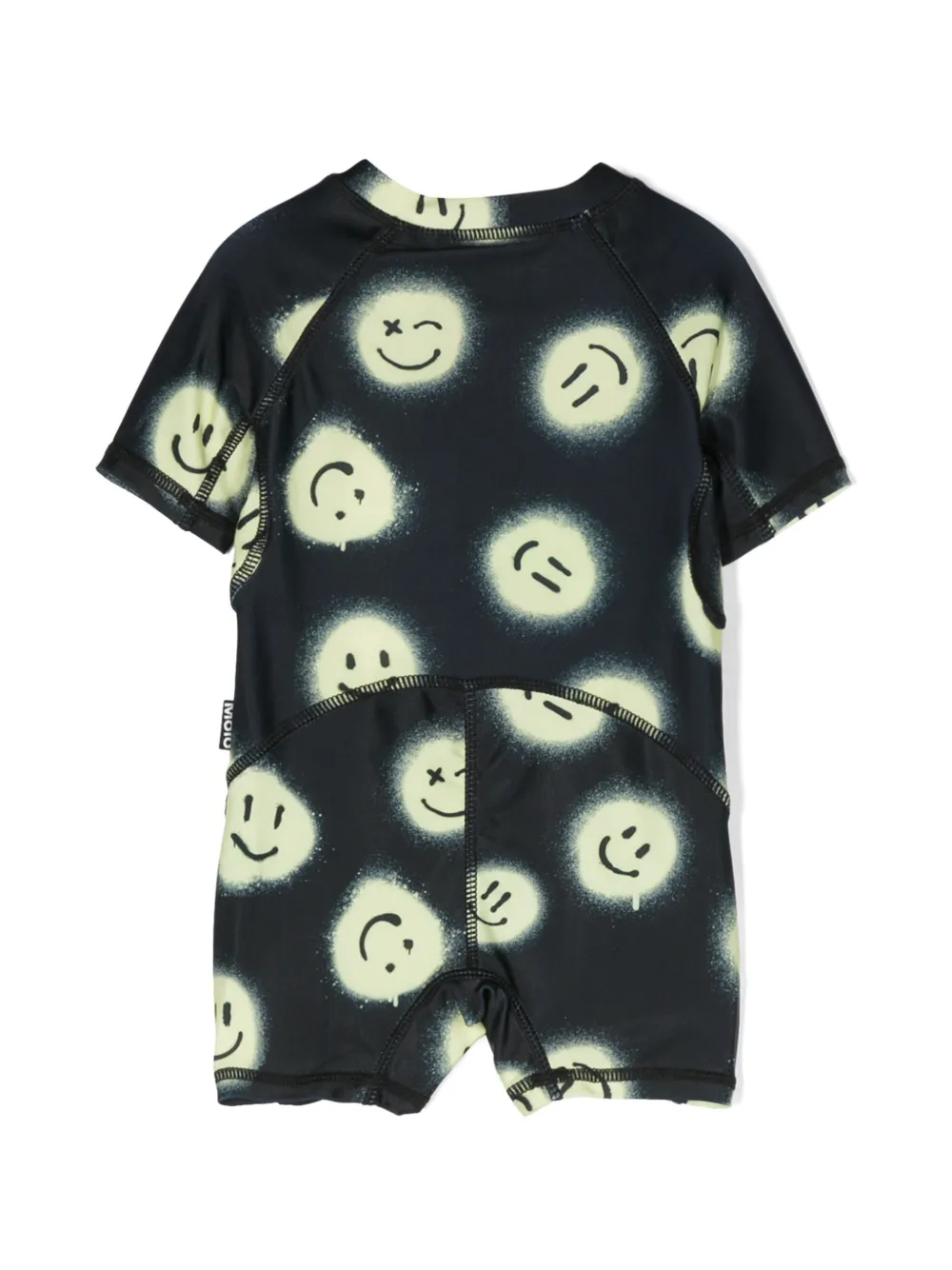 Molo smiley-face print sun-protection set - Zwart