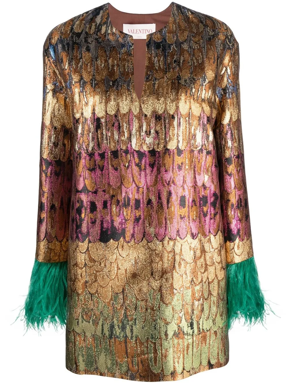 

Valentino Golden Wings brocade minidress