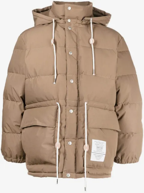 Neighborhood logo-patch padded jacket 