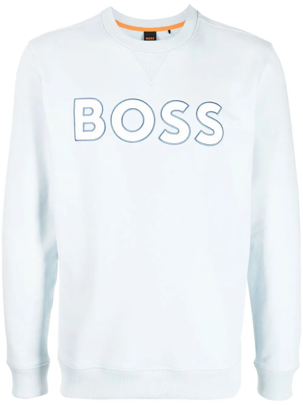 

BOSS sudadera con cuello redondo y logo estampado - Azul