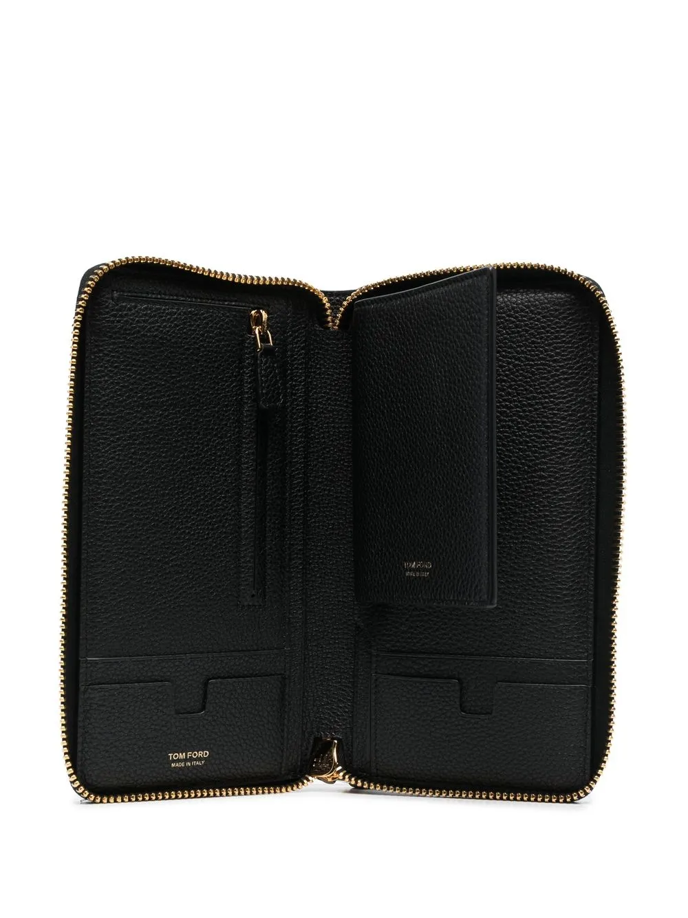 Shop Tom Ford Grained Leather Wallet In Schwarz