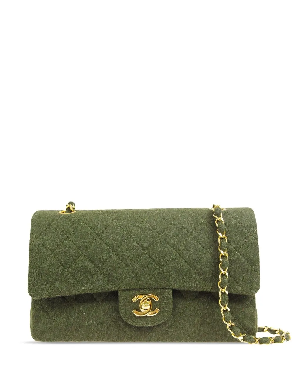 

CHANEL Pre-Owned 1990-2000s medium Double Flap shoulder bag - Green