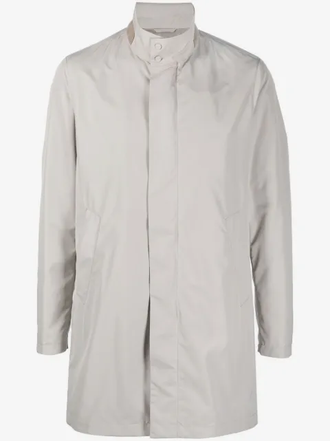 Herno concealed-fastening parka coat