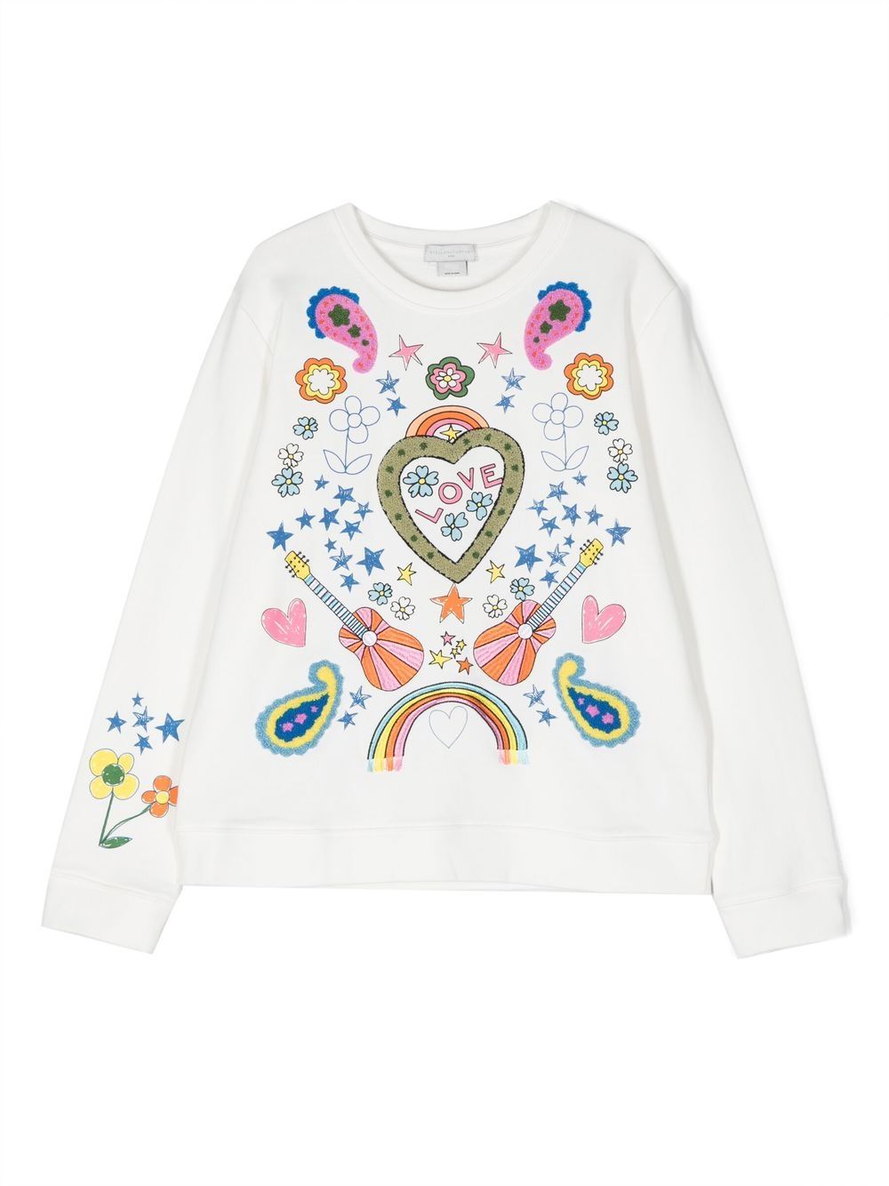 

Stella McCartney Kids graphic-print crew-neck sweatshirt - White