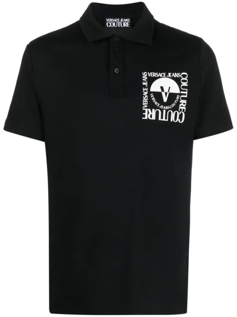 logo-print polo shirt