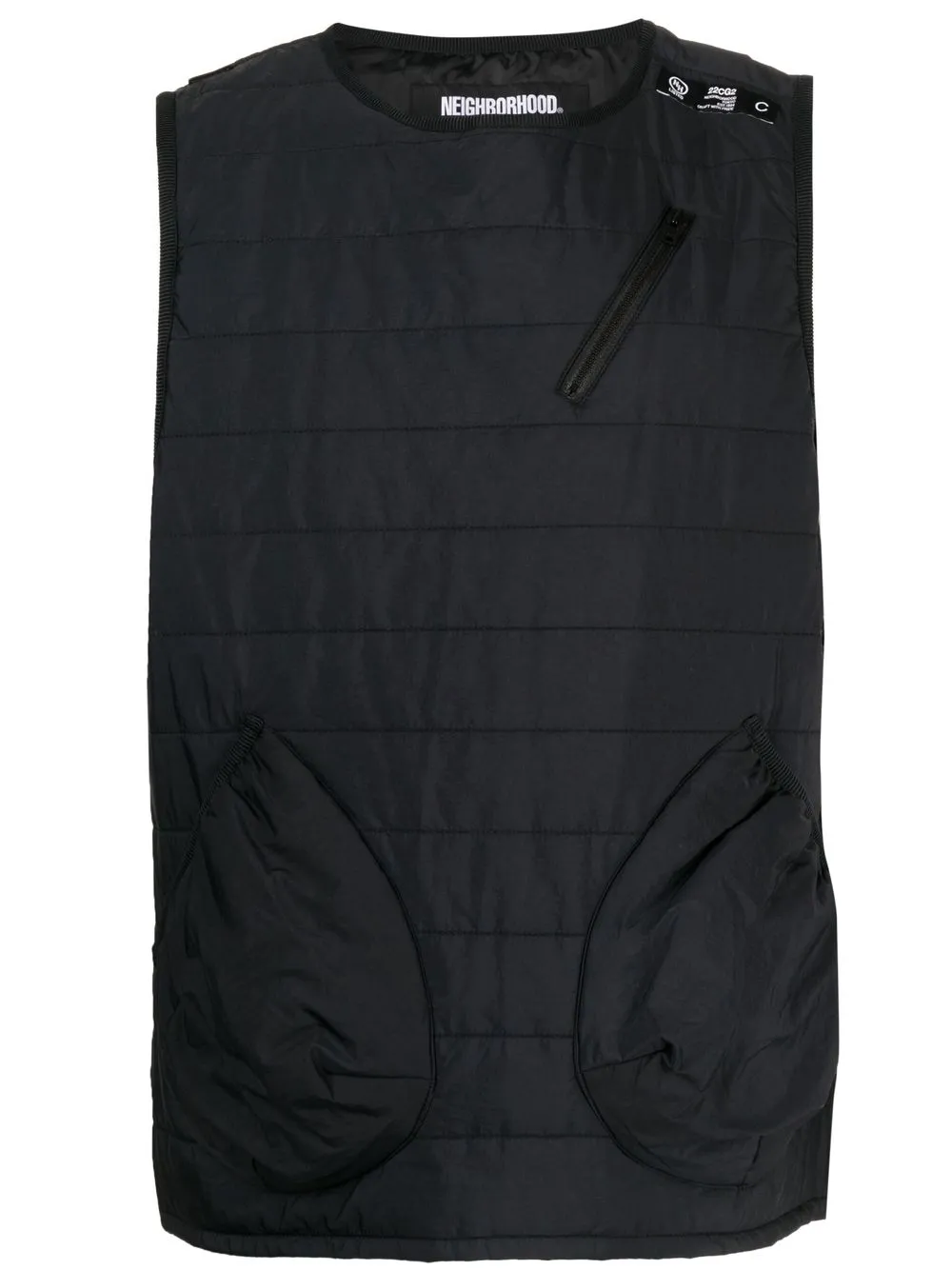 

Neighborhood quilted-finish padded vest - Black