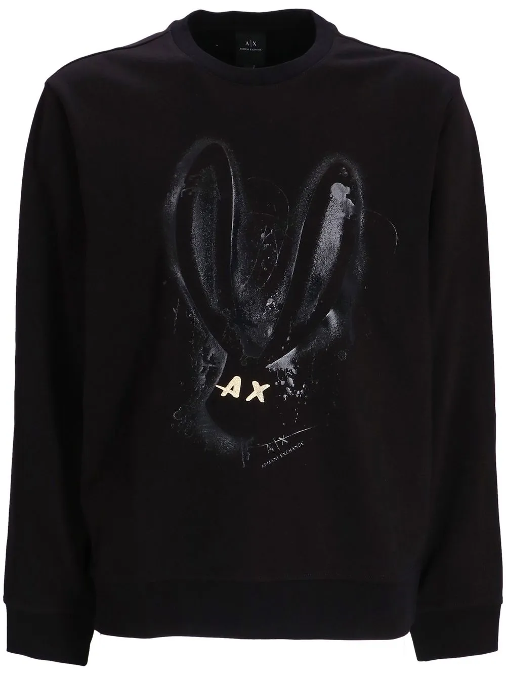 

Armani Exchange sudadera con estampado gráfico - Negro