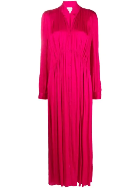 Forte Forte pleated long-sleeve dress