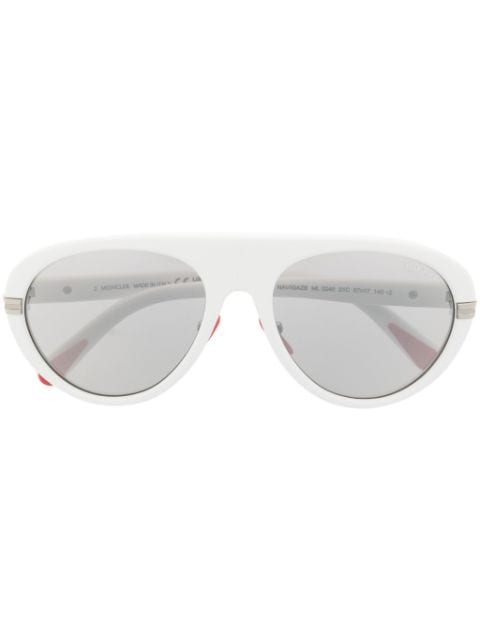 Moncler Eyewear two-tone round-frame sunglasses