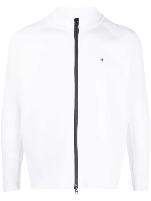 zip-up cotton cardigan