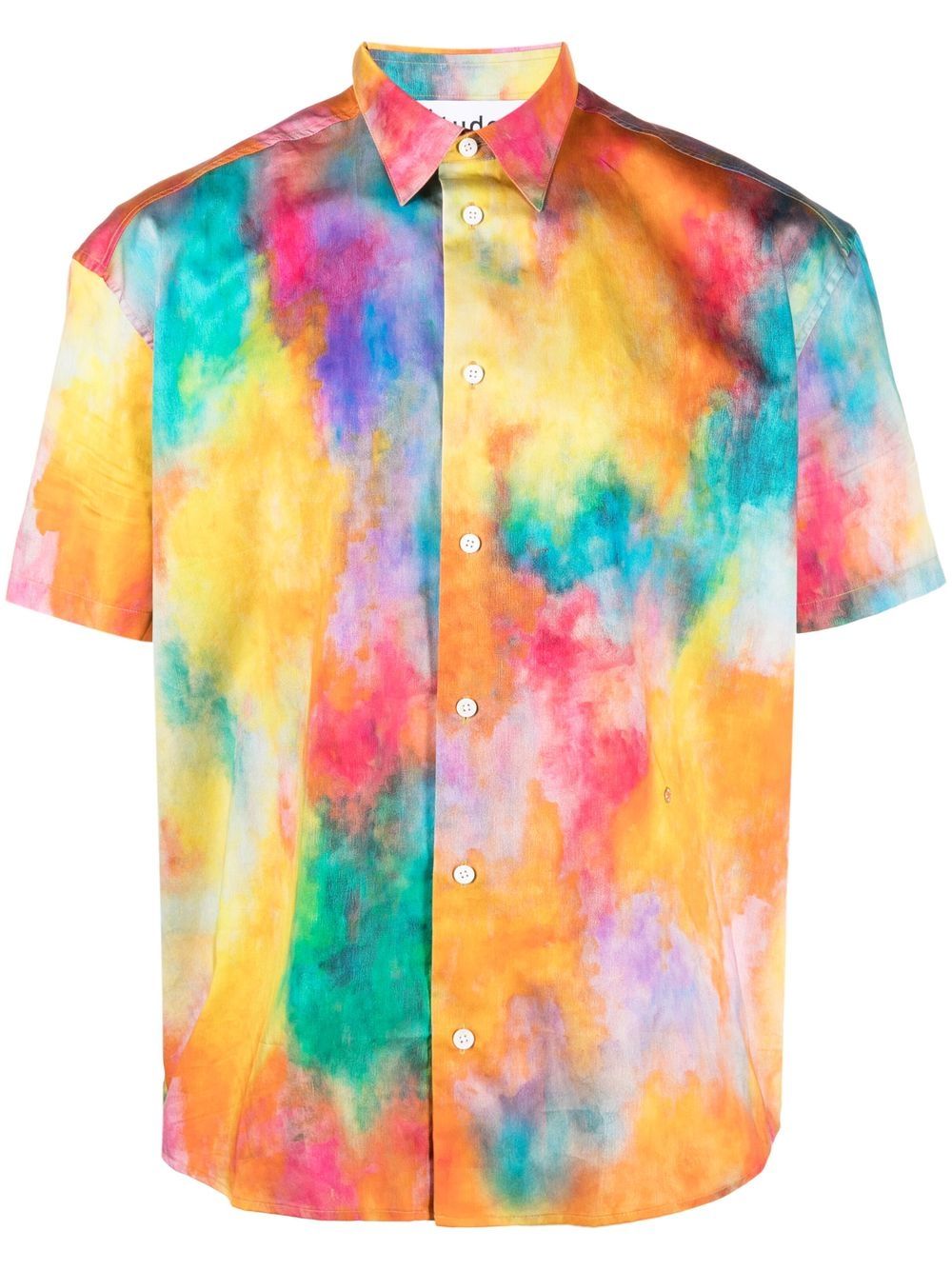 

Etudes tie-dye print organic cotton shirt - Orange