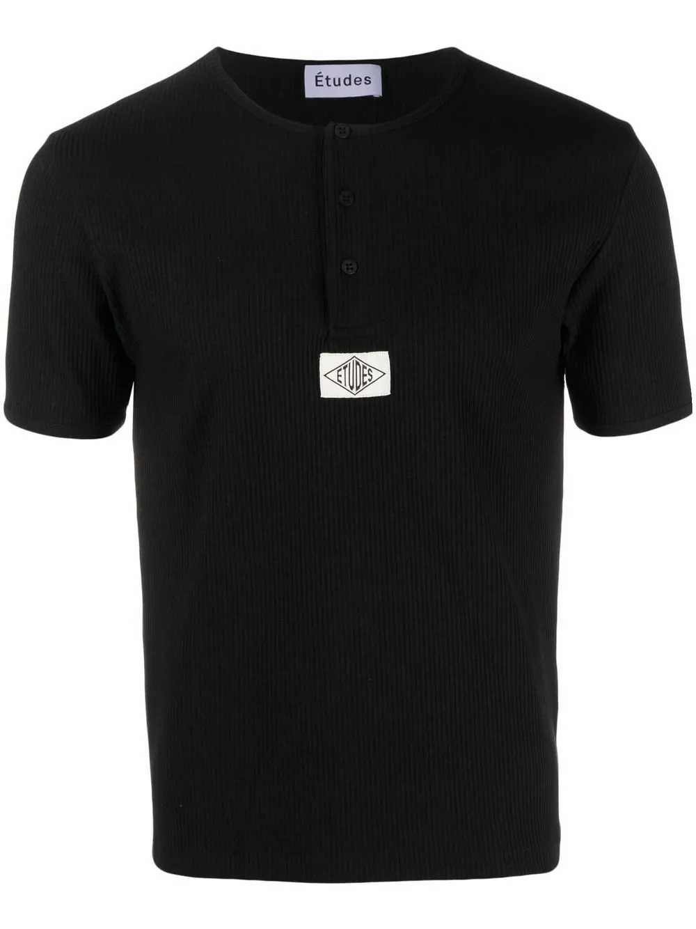 

Etudes playera de canalé con estampado Strike - Negro