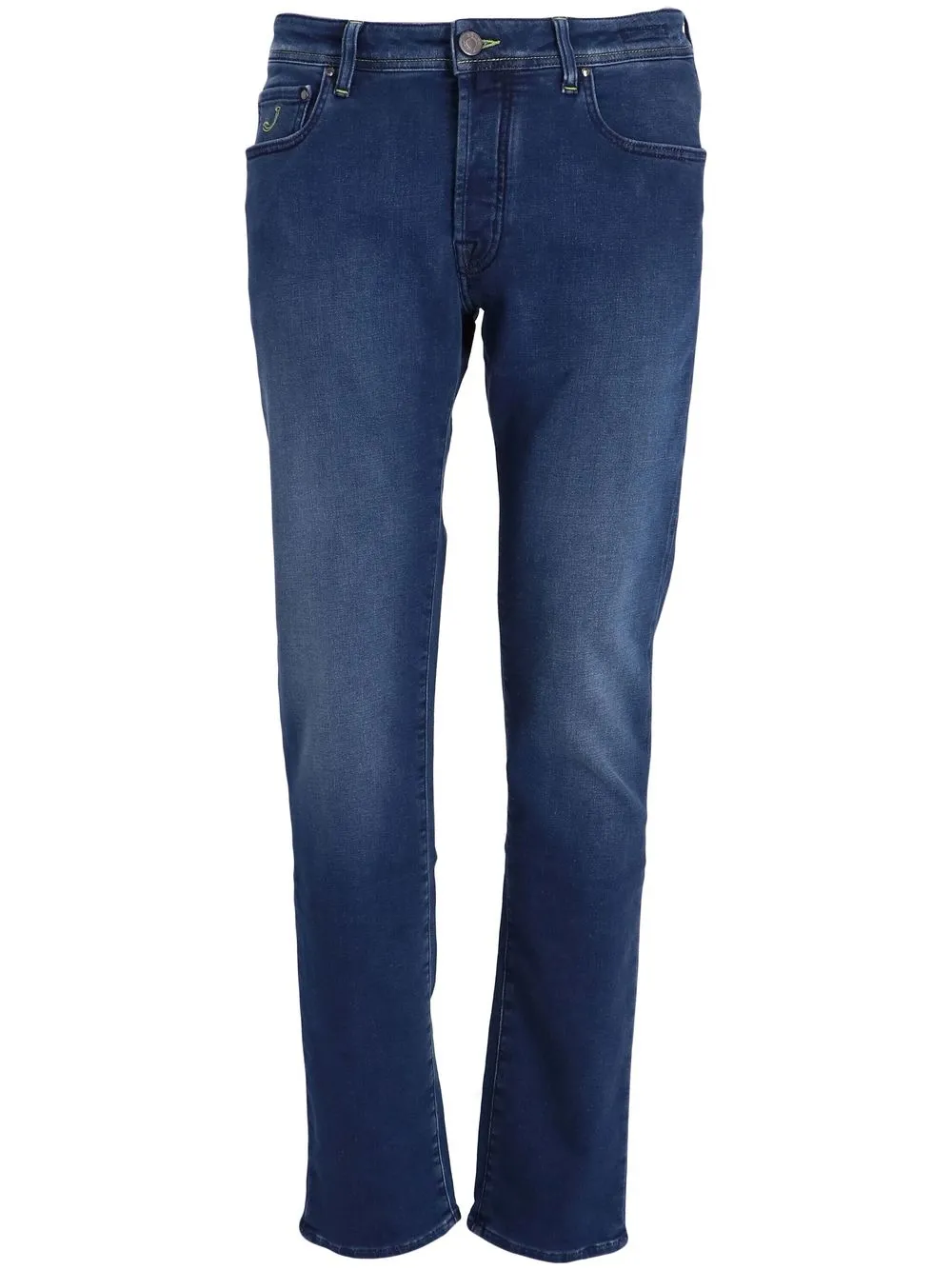 

Jacob Cohën logo-patch straight-leg denim - Blue