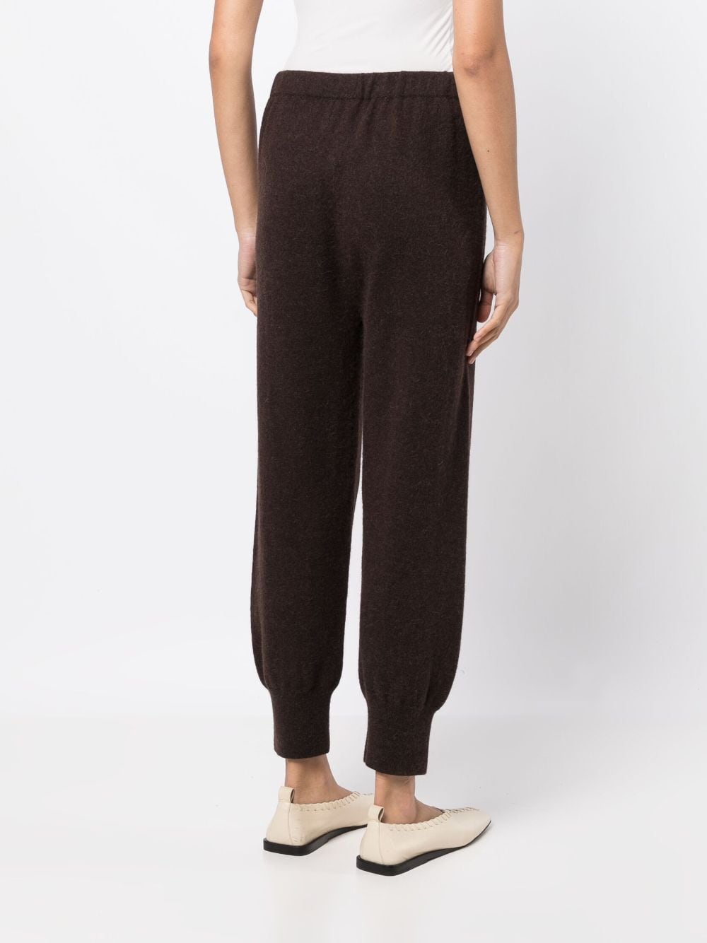 Shop Lauren Manoogian Felted-finish Cropped Trousers In Brown