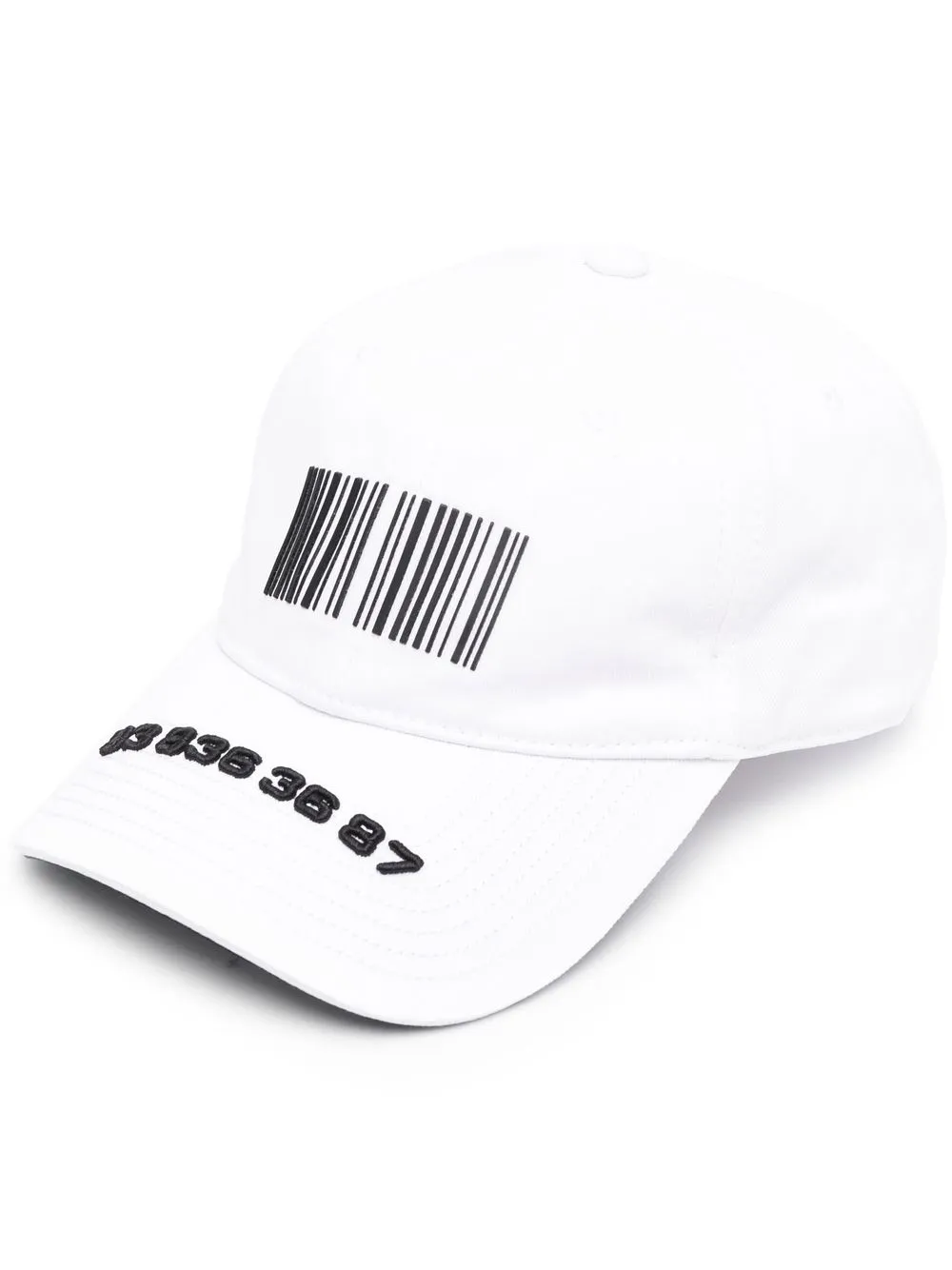 

VTMNTS barcode-print baseball cap - White